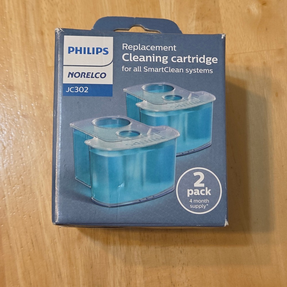 Philips Norelco JC302 SmartClean Replacement Cleaning Cartridges 2 Pack